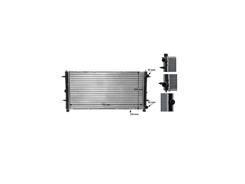 MAHLE CR398000S — SU RADYATORU (720x349x32) VOLKSWAGEN TRANSPORTER T4 19 D 25 92-04 AAF ACU AEN AEU (KISA KASA)