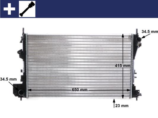 MAHLE CR40000S — RADYATÖR VECTRA C-SIGNUM 1.6-1.8 16V 02 > AC KLİMASIZ MEK 650x405x23 8MK376771201
