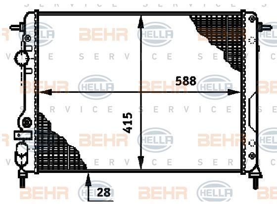 MAHLE CR602000S — SU RADYATÖRÜ (RENAULT MEGANE I 1.9 2.0DCI 01/DACIA LOGAN 1.5 DCI 05-) 8MK376719-664