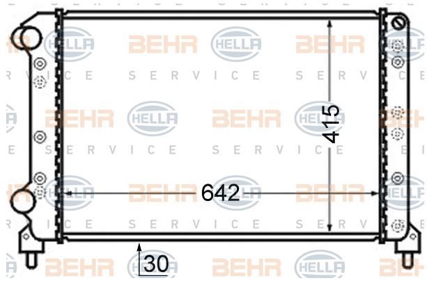 MAHLE CR753000S — SU RADYATÖRÜ KLİMASIZ/MECHANIC 643×415X34 DOBLO 1,9 D 01-