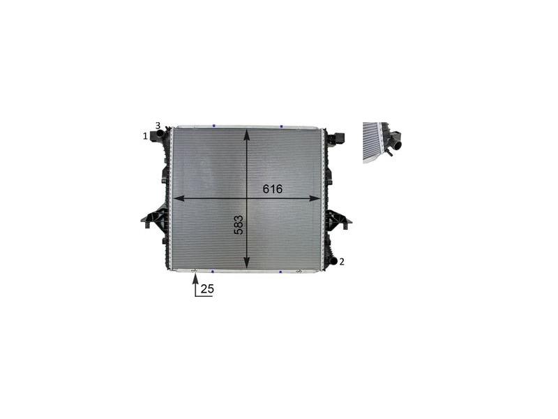 MAHLE CR81000S — SU RADYATORU (585X617X26) VOLKSWAGEN AMAROK 20 TSI 20 TDI 20 BITD 10- CFP CDB CNF CDC (ENo:8MK376701314)