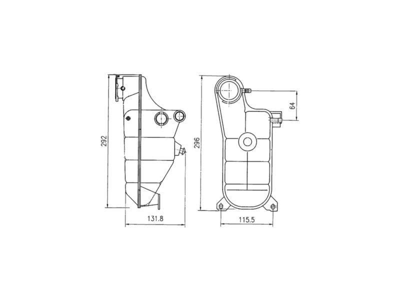 MAHLE CRT119000S — RADYATÖR YEDEK SU DEPOSU MERCEDES W124 M102 83-93