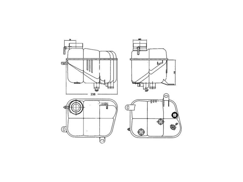MAHLE CRT120000S — RADYATOR YEDEK SU DEPOSU MERCEDES S-CLASS W140 C140 91>98