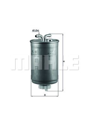 MAHLE KL41 — YAKIT FİLTRESİ DİZEL VOLKSWAGEN GOLF II-III-PASSAT/LAND ROVER FREELANDER I 2.0 TD /FORD ESCORT 1.8D