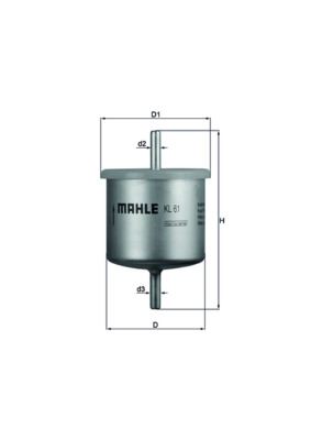 MAHLE KL61 — YAKIT FİLTRESİ ESCORT 86-99 FIESTA III / IV 89 02 1.3 / 1.4