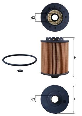 MAHLE OX1075D — YAĞ FİLTRESİ VOLVO S60 III S80 III S90 XC60 II XC90 V40 II 14-20 YENİ D4 -T5