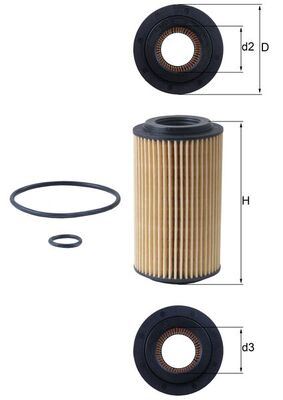 MAHLE OX153D4 — YAĞ FİLTRESİ CHREYSLER CRUISER MERCEDES C-G SERİ W220 2,2- 05-