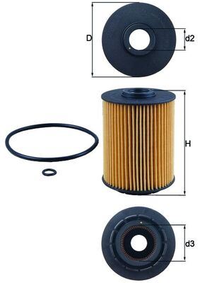 MAHLE OX356D — YAĞ FİLTRESİ -VW TOUAREG (7LA, 7L6, 7L7) 4.2 V8