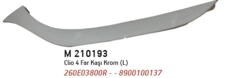 MARAL M210193 — FAR KAŞI SOL (KROM) (260E03800R) CLİO IV HB
