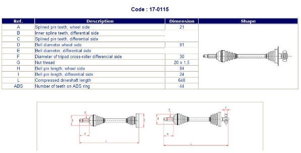 METELLI 170115 — AKS ABS LI SOL (RENAULT MEGANE 1,4 1,6 2,0 96-)