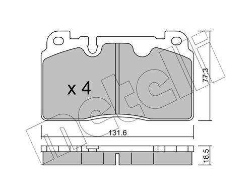 METELLI 2209790 — ÖN FREN BALATASI (AUDI A6 15-18 Q5 13-17 PORSCHE MACAN)
