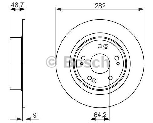 MGA 50303 — FREN DISK ARKA DUZ 282-5 ( HONDA ACCORD 09 - 14 )