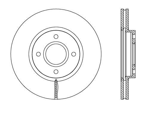 MGA 50444 — FREN DISK ON HAVA KANALLI 278-4 ( FORD COURIER BMAX 14 - )