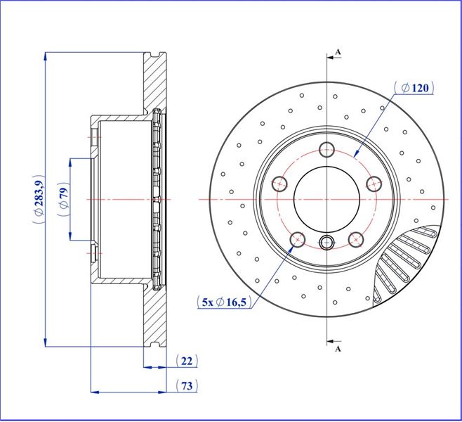 MGA 50490PC — FREN DISKI ( BMW 1 SERI-E87 ON / 1.16-1.18 )PERFORMANS