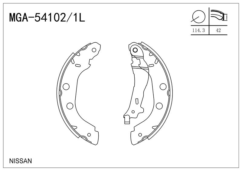 MGA 541021L — KAMPANA BALATA LEVYELI +1mm ( FIAT SCUDO 96 - 06 / CITROEN JUMPY - )