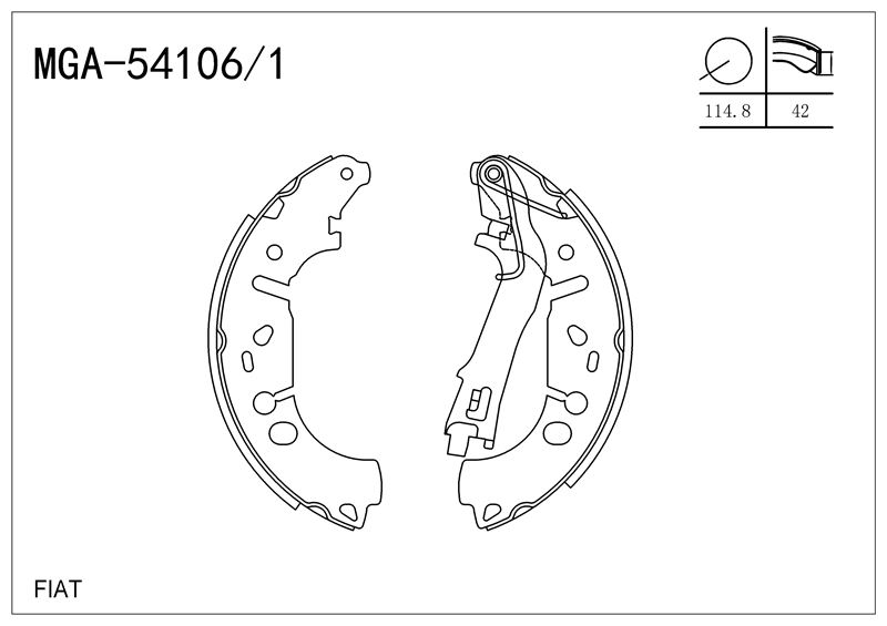 MGA 541061 — FREN BALATASI ARKA KAMPANA OPEL ADAM CORSA D-E FIAT FIORINO PUNTO LINEA CITROEN NEMO PEUGEOT BIPPER +1MM