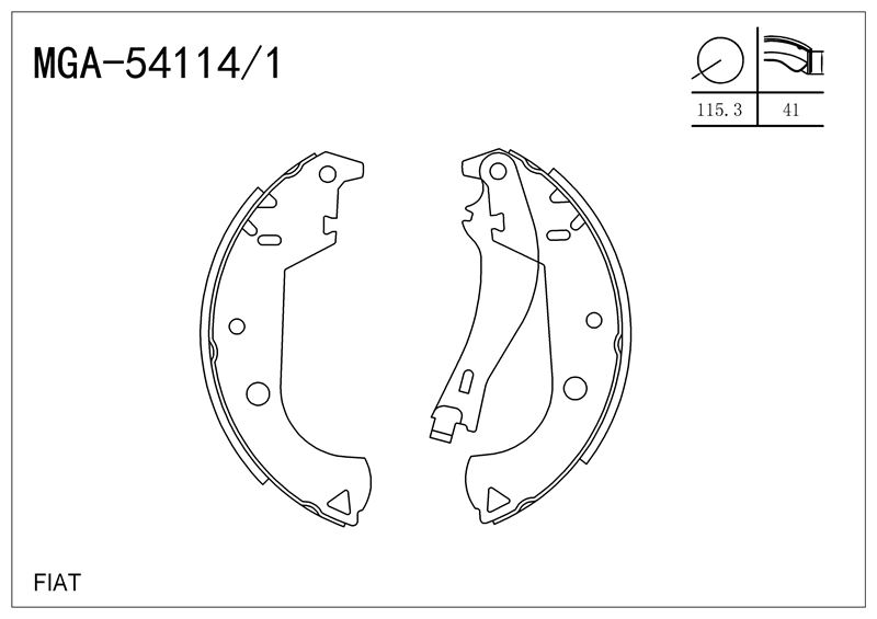 MGA 541141 — KAMPANA BALATA ARKA +1MM (FIAT DOBLO ALBEA 1.2 1.6 1.9D JTD)