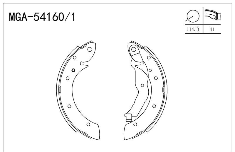 MGA 541601 — KAMPANA BALATA +1mm ( FORD TRANSIT T12 94 - 00)