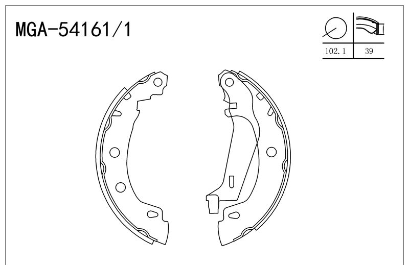 MGA 541611 — KAMPANA BALATA +1mm ( FORD TRANSIT V184 00 - )