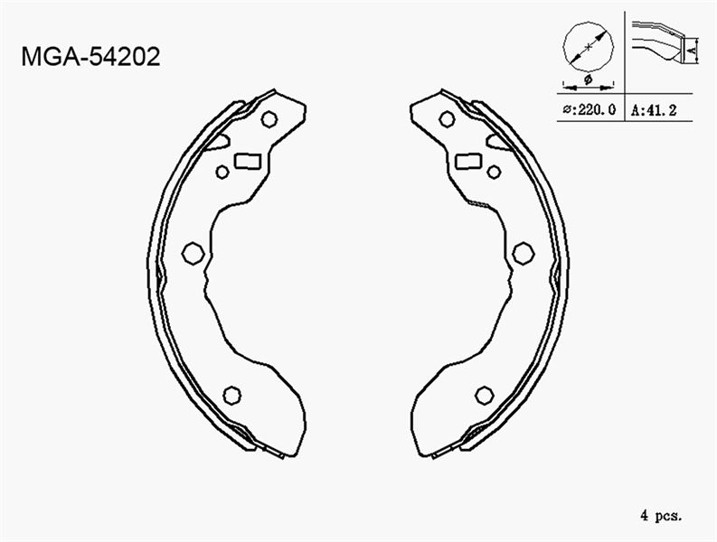 MGA 54202 — KAMPANA BALATA ( SUZUKI CARRY SK410 92 - 99 / DFM VAN 08 - 13)