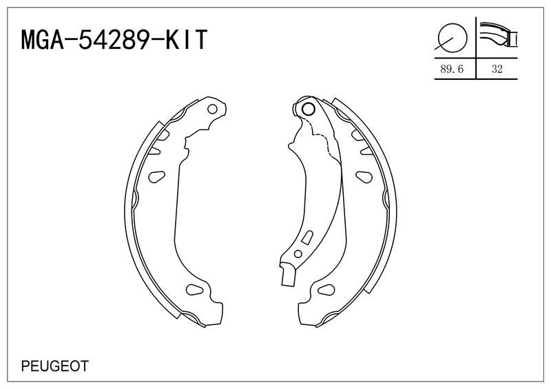 MGA 54289KIT — EL FREN BALATA ( MERCEDES VITO 93 - 03)