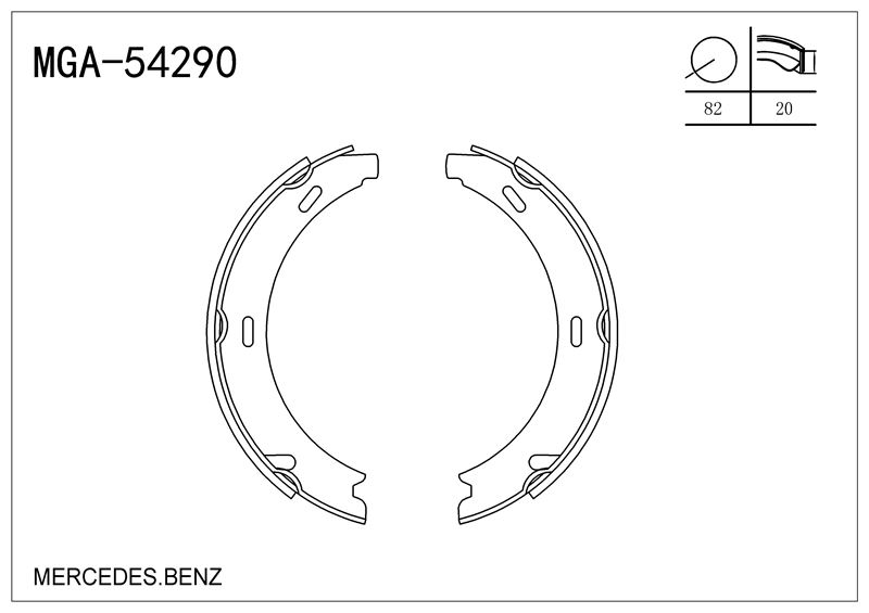 MGA 54290 — EL FREN BALATASI (MERCEDES W124-168-201-202-210 )981010328
