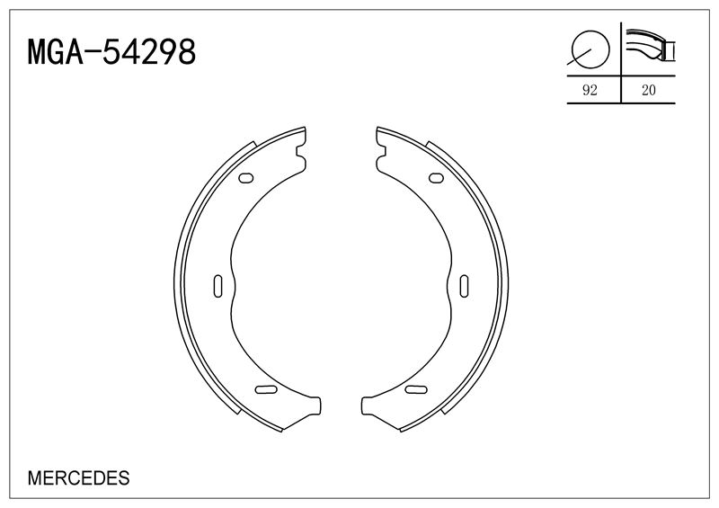 MGA 54298 — EL FREN BALATASI MERCEDES W639 VIANO-W447 VITO 03-