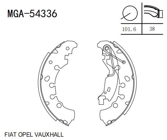 MGA 54336 — ARKA BALATA (FIAT PUNTO 1.2 2005-2012 OPEL CORSA D ADAM)