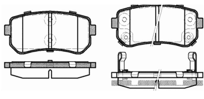 MGA 55220 — FREN BALATASI ARKA HYUNDAI ACCENT ERA 06-/ / I20 08-15 / I30 07-12 / IX20 10-/ / IX35 10-/ / SONATA 10-14 / KIA