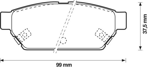 MGA 55293 — BALATA FREN ARKA-(MITSUBISHI LANCER 92/02/COLT 92/03/CARISMA 00/06/PROTON PERSONA 96// 1.6-1.8 /WIRA 00// 1.8 )