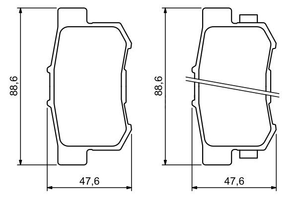 MGA 55326 — FREN BALATASI ARKA HONDA CIVIC 2001-/ CRV 2001-2007 ACCORD 1998-2008 FRV 04-/