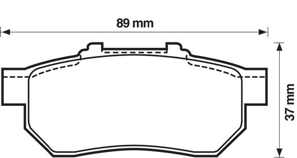 MGA 55330 — BALATA FREN ARKA - (HONDA CITY / CIVIC 91/95 - CRX 92/98 - JAZZ 08/)