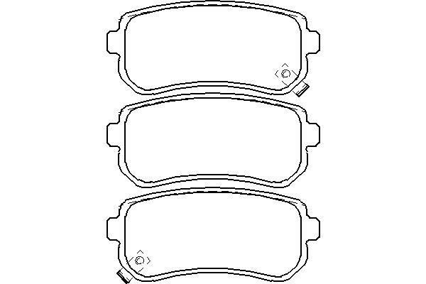 MGA 55386 — FREN BALATASI ARKA HYUNDAI ACCENT ERA 06-/ / I20 08-15 / I30 07-12 / IX20 10-/ / IX35 10-/ / SONATA 10-14 / KIA