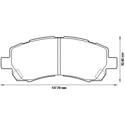MGA 55418 — BALATA FREN ÖN-(SUBARU IMPREZA 92/00 1.5-1.6 /LEGACY 94/99 1.8-2.0 )