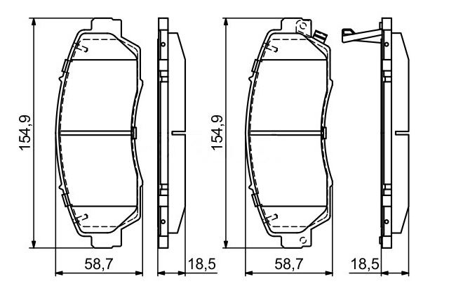 MGA 55664 — FREN BALATASI ÖN HONDA CRV RE5 2007-/ CRV 12-/ CRV RE6 2015-/ CRV RT6 2020-/ BENZİNLİ DİZEL