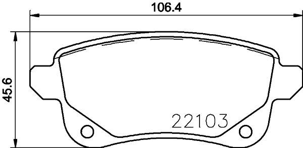 MGA 55716 — FREN BALATASI ARKA-(RENAULT MEGANE IV / RENAULT GRAND SCÉNIC III 2013 // / )
