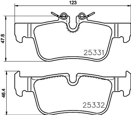 MGA 56277 — FREN BALATASI ARKA ( BMW F40-F45-F46-F48 ARKA MINI F54-F60 )