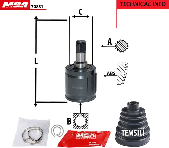 MGA 70831 — AKS KAFA IC-(HONDA CIVIC 96/00 ) (25x30x35)