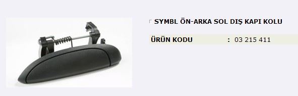MITA 3215411 — KAPI KOLU ÖN / ARKA SOL DIS ( RENAULT CLIO SYMBOL/ MEGANEI / MEGANE SCENIC I/ DACIA LOGAN )