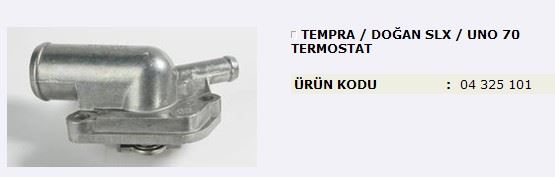 MITA 4325101 — TERMOSTAT 87 C ( FIAT TEMPRA TIPO UNO)