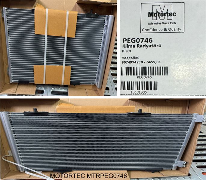 MOTORTEC MTRPEG0746 — KLİMA RADYATÖRÜ P301 C-ELYSEE