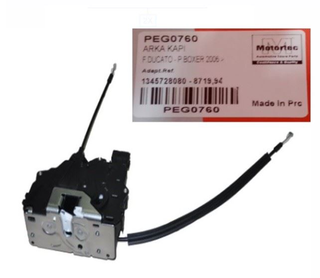 MOTORTEC PEG0760 — ARKA KAPI KILIT ORTA BOXER/JUMPER/DUCATO III