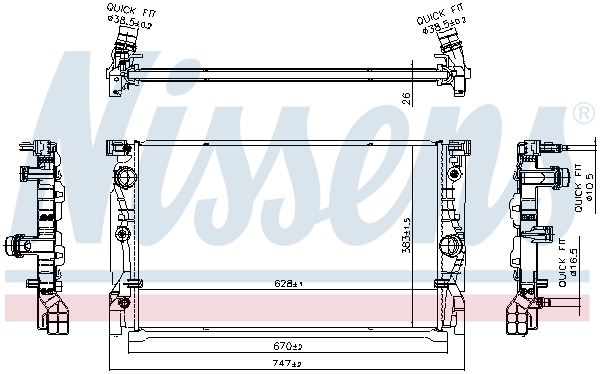 NISSENS 606230 — RADYATÖR B47-B57 - G11-G12-G30-G32
