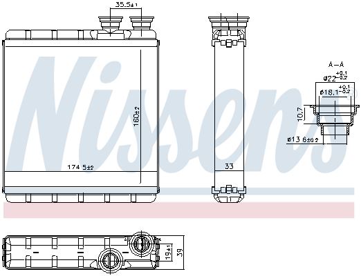 NISSENS 707302 — KALORİFER RADYATÖRÜ A1/ARONA/IBIZA/POLO/T-CROSS/TAIGO