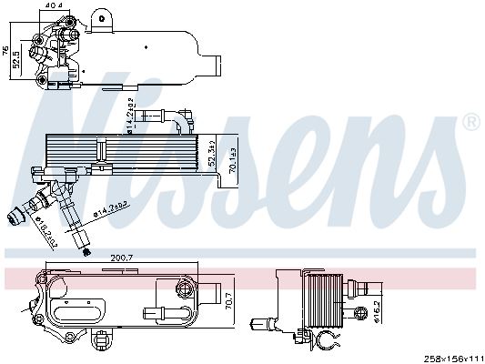 NISSENS 91298 — ŞANZIMAN YAĞ RADYATÖRÜ KOMPLE N13-N20-N55-N26 - F20-F22-F30-F32-F33