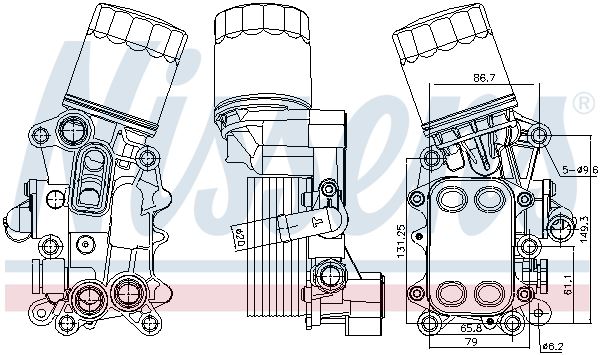 NISSENS 91311 — YAĞ FİLTRE BRAKETİ KOMPLE (VW POLO 15-18 AUDI A1 15-18 SEAT IBIZA 16-17 SKODA FABIA 15-)