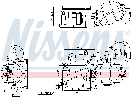 NISSENS 91346 — YAĞ SOĞUTUCU KOMPLE (FIAT DOBLO FIORINO PUNTO 1.3 JTD OPEL CORSA C-D COMBO 1.3 CDTI)