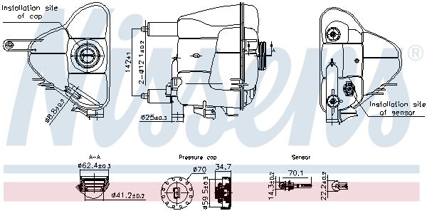 NISSENS 996191 — RADYATÖR YEDEK SU DEPOSU W171