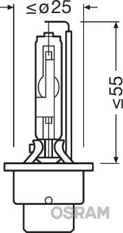 OSRAM 66250 — XENON FAR AMPULU D2R 35W