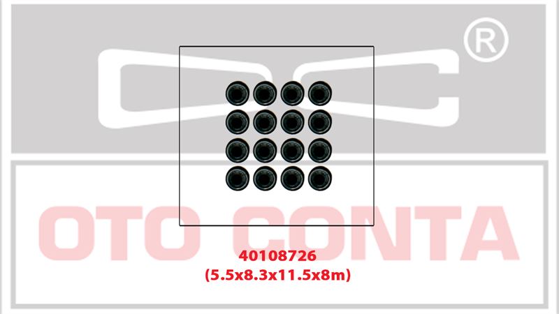 OTO CONTA 40108726 — SUBAP KECESI TAKIM 5.5 mm 16 ADET 5.5X8.3X11.5X8 mm RENAULT TWINGO CLIO KANGOO 1.2 D4F 764 708 722 728